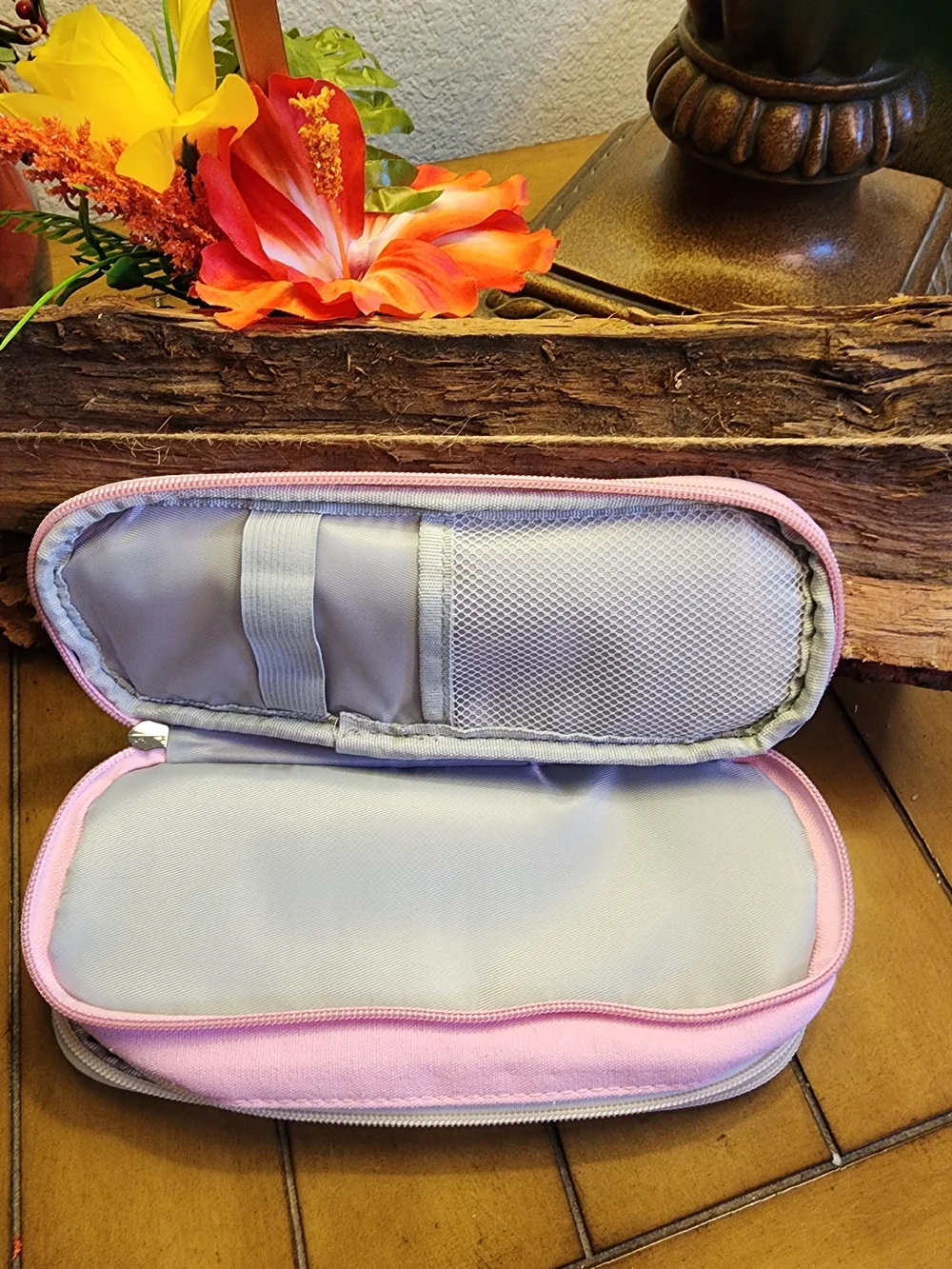 Deer & Forest Pink and White Expandable Pencil Case